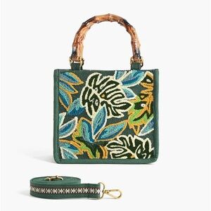 American and Beyond - EVERGREEN MONSTERA
EMBROIDERED CROSSBODY TOTE BAG